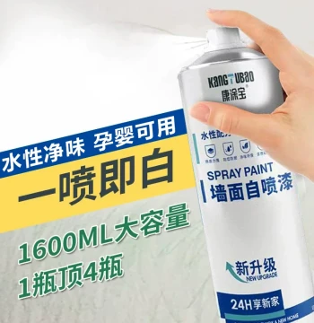 Wall Self-Spray Latex Paint for Indoor Home Repair - Instant White Wall Stain Remover and Patching Compound