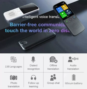 T10 pro 5MP Smart Translator 138 Languages Voice Photo Trans