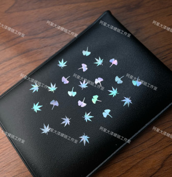 Maple Leaf, Ginkgo Leaf, Mother-of-Pearl Inlay Sheets, White Butterfly Shell Slices for Lacquerware, Lacquer Painting, and Velvet Flower Embellishments