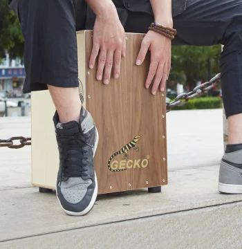 Gecko Cajon Drum Wooden Box Hand Drum Sitting Drum Square Kids Cajon Electric Box Percussion Instrument