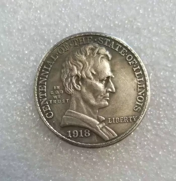 Pure Handcrafted Retro Distressed Alloy Replica Prop Antique Craft American Brass Lincoln Commemorative Coin