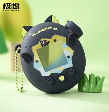 Jixiang Tamagotchi Paradise Silicone Case Luo Xiaohei Collaboration Cute Cartoon Electronic Pet Machine Black Accessory Kawaii Electronic Toy with Stickers and Charms 2026 New Model