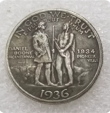 Handcrafted Retro Alloy Replica Prop - Antique Style US 1936 Commemorative Silver Dollar