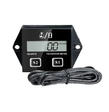 Waterproof Digital Tachometer and Timer for Off-Road Motorcycles - Inductive Engine RPM Gauge for 2-Stroke and 4-Stroke Engines