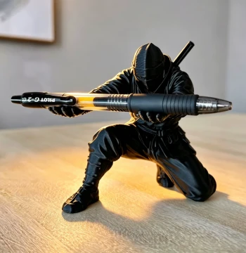 Creative Kneeling Executive Knight Pen Holder, Soldier Armor Hero Pen Stand, Stationery Pen Cup Ornament
