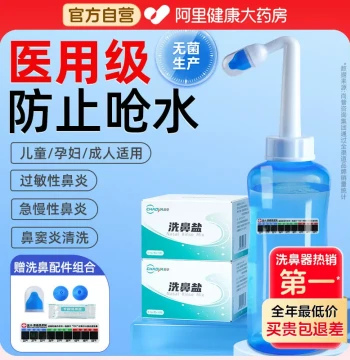 Home Nasal Irrigator: Manual Rinse Bottle and Saline Spray for Adults and Children