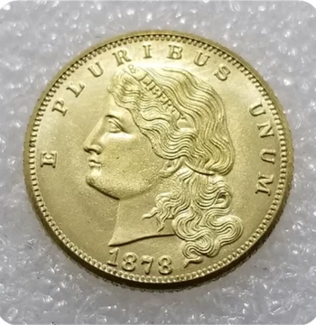 Handcrafted Retro Alloy Replica Prop Art Piece, USA 1878 Foreign Commemorative Silver Coin
