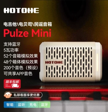 Hotone Pulze Mini Smart Bluetooth Rechargeable Speaker for Electric Guitar, Bass & Folk - Girls' Scream Edition