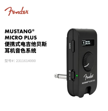 Fender Mustang Micro Plus - Portable Headphone Amp System for Electric Guitar & Bass