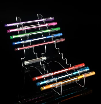 Custom Acrylic Transparent Neutral Pen Holder Eyebrow Pencil Display Stand Ballpoint Pen Base Pencil Store Display Rack with Free Shipping