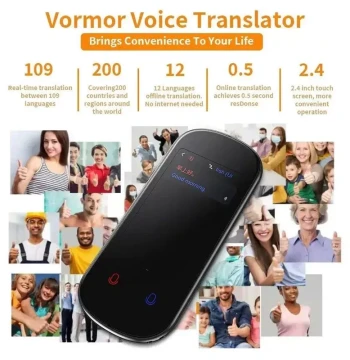 2025 New AI Smart Voice Translator 138 Languages Portable Su