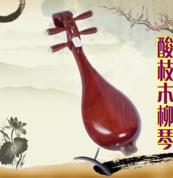 Liuqin Instrument - Professional Rosewood Liuqin with Full Back and Copper Fittings, Direct from Manufacturer