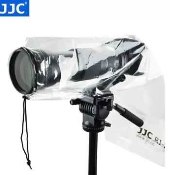 JJC Camera Rain Cover Waterproof Case Fully Transparent Raincoat for DSLR Mirrorless Lens Dustproof Waterproof Rain Gear Suitable for Canon Nikon Sony Fuji Telephoto Outdoor Rainy Day Underwater Tools