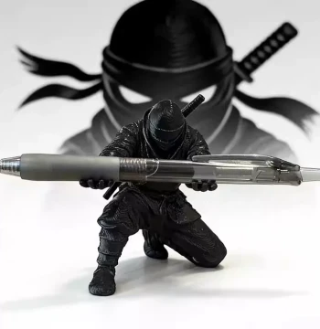 Ninja Bambu Lab Filament Pen Holder and Cup, 3D Printed Desktop Decor, Creative Stationery Organizer and Cool Stand
