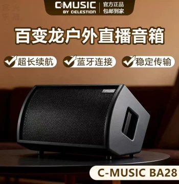 C-MUSIC BA28 Bluetooth Guitar Amplifier for Singing and Karaoke, High-Power Portable Rechargeable Speaker
