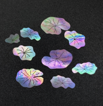 Lotus Leaf Mother-of-Pearl Inlay Sheets - White Butterfly & Luminous Shell for Lacquerware, Painting & Craft Embedding