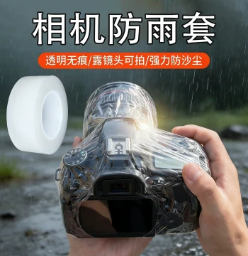 Universal Waterproof Camera Rain Cover - Transparent Viewfinder Case for DSLR/Mirrorless Cameras with Telephoto or Wide-Angle Lenses