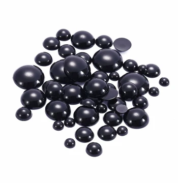 Black Flat-Base Plastic Eyes for Plush Toys - DIY Crochet & Handcraft Doll Eye Accessories