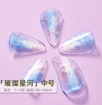 Celluloid Pipa Nails Hand-Painted Professional Grade Multiple Sizes