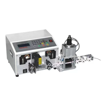 Fully Automatic Blue-White Ribbon Stripping Machine - 12P Cable Cutting and Separating All-in-One Unit