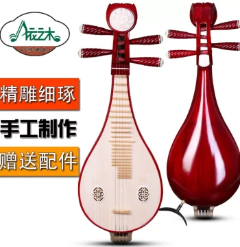 Hardwood Liuqin for Performance & Practice - Rosewood-Toned Liuqin with Stand and Case