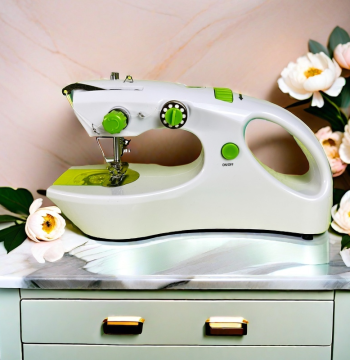 Qiaoyi Portable New Home Electric Handheld Sewing Machine, Mini Fully Automatic with Foot Pedal Manual Tailor Machine