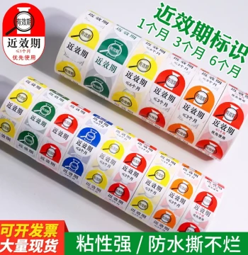 Pharmacy Near-Expiry Priority Label Stickers for Medicines Under 1, 3, or 6 Months - Drug Care Warning Tags
