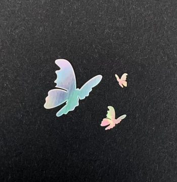 Radial Shell Silhouette Butterfly Series No.8 Luminous Shell Green Shell Lacquerware