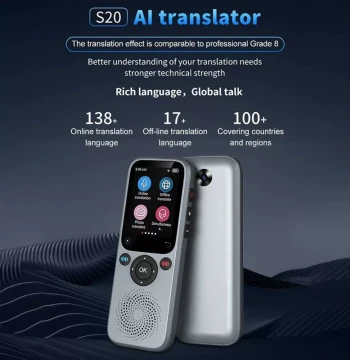 S20 Portable Voice Language Translator Two-Way Translating D