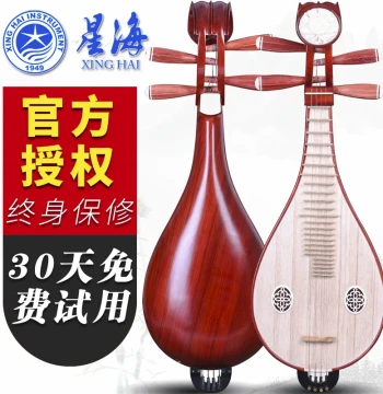 Xinghai 8412-2 Rosewood Clear Finish Liuqin Beijing Xinghai Traditional Instrument Rosewood Redwood Liuqin