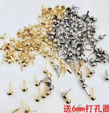 Wedding Favor Box Accessories, Gold Rivets and Metal Clasps for Candy Bags, Bulk Two-Prong Studs