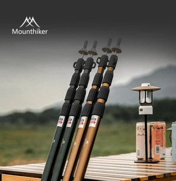 Shanzhike Outdoor Aluminum Adjustable Awning Pole for Camping - Extended & Reinforced Tent Porch Support Rod