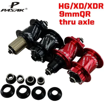 Mountain Bike Bearing Thru-Axle Hubs 9/12/15/20mm Quick Release 32-Hole MS XD HG 6-Bolt 6-Pawl