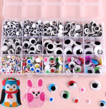 Handmade Eye Stickers for Kindergarten DIY Crafts, Plastic Googly Eyes for Toy Decoration and Animal Activities