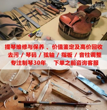 Violin Maintenance Service Tuning Paint Repair Reglue Soundpost Bridge Replacement Neck Adjustment