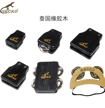 Gecko Cajon Companion Castanets Bells Ankle Bells Cajon Drum Percussion Band Rhythm Small Percussion Accessories