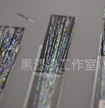 Mother-of-Pearl Inlay Strips with New Zealand Abalone Shell for Lacquer Painting and Lacquerware Crafts - Black Lacquer