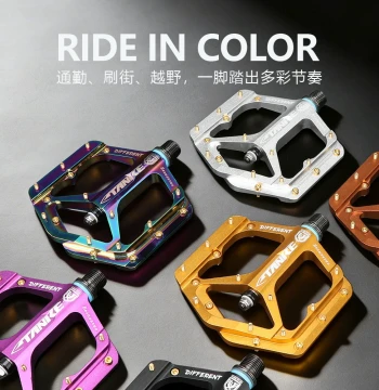 TANKE Bicycle Pedals CNC Colorful Aluminum Alloy Sealed Bearing Mountain Bike Accessories