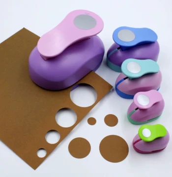 Labor-Saving Large Circle Embosser Creative DIY Handcraft Flower Punch for Kids Round Pattern Maker