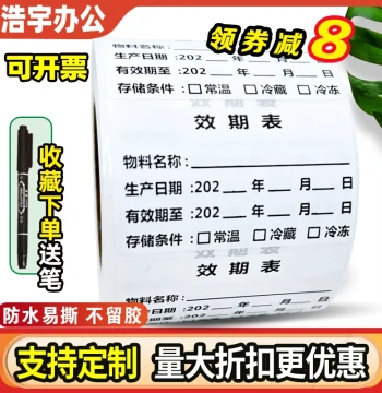 Food Expiration Date Labels - Removable Time Strips for Hotel Kitchens, Waterproof and Residue-Free