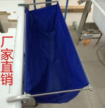 Industrial Sewing Machine Accessory: 1.2m Foldable Retractable Fabric Basket with Light Stand, Free Shipping