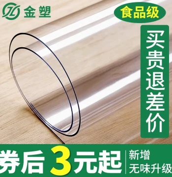 Thick Transparent Soft PVC Glass Tablecloth - Waterproof, Heat-Resistant, Oil-Proof, No-Wash Crystal Board for Coffee Tables