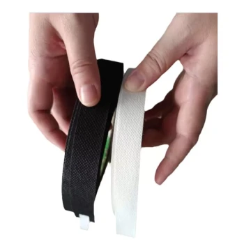 Non-woven Self-adhesive Industrial Tape Black/White 2cm, 3cm Width High Adhesion Back-glued Non-woven Fabric Tape