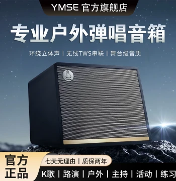 Yamisell Black Obsidian 280W High-Power Instrument Amp for Guitar Singing, Outdoor Professional Karaoke & Live Streaming with Internal Recording