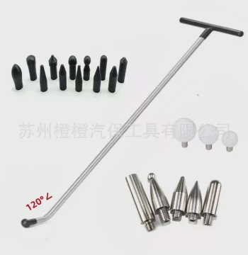 Car Dent Repair Hook, Dent Removal Pry Bar Tip, Ding Restoration Tool, Manganese Steel Hook with Interchangeable Heads