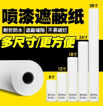Paint Masking Paper for Automotive and Furniture Spraying, Heat Resistant