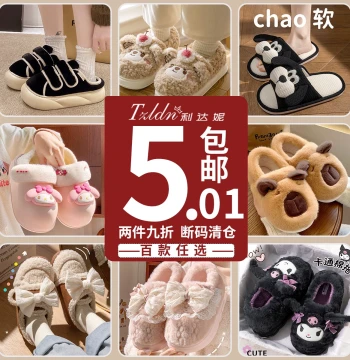 Women's Plush Lined Closed-Heel Fuzzy Slippers