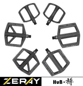 HuB FP-936ZU Road & Mountain Bike Pedals - Self-Lubricating Bushing Lightweight Flat Platform