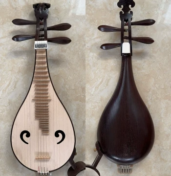 Rosewood Liuqin with Phoenix-Tail Comma Sound Holes - Natural Wood Polish Finish, Professional Adult Instrument for Exams & Teaching