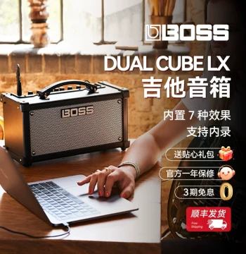 Roland BOSS DUAL CUBE LX Desktop Portable Electric Guitar Amplifier with Loop for Recording and Live Streaming